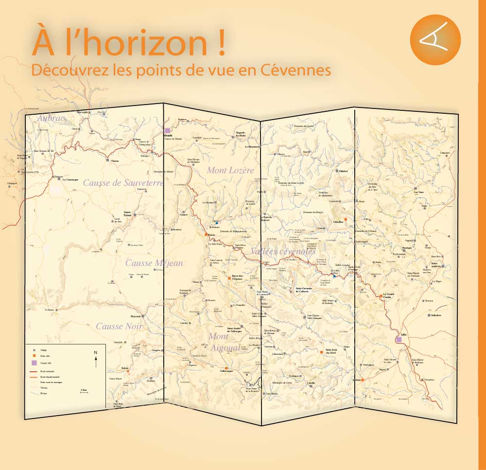 POINT DE VUE EN CEVENNES – PANORAMA - BELVEDERE - Vallées cévenoles - mont Aigoual - gorges du Tarn - gorges de la Jonte - causse Méjean - mont-Lozère- causse de Sauveterre - Parc national des Cévennes - Lozère - Gard