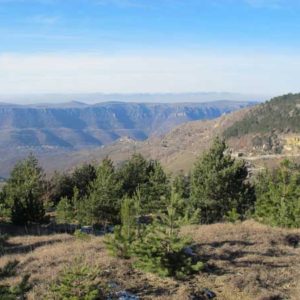 Sentier géologique de Barre des Cévennes: Vue sur le Causse