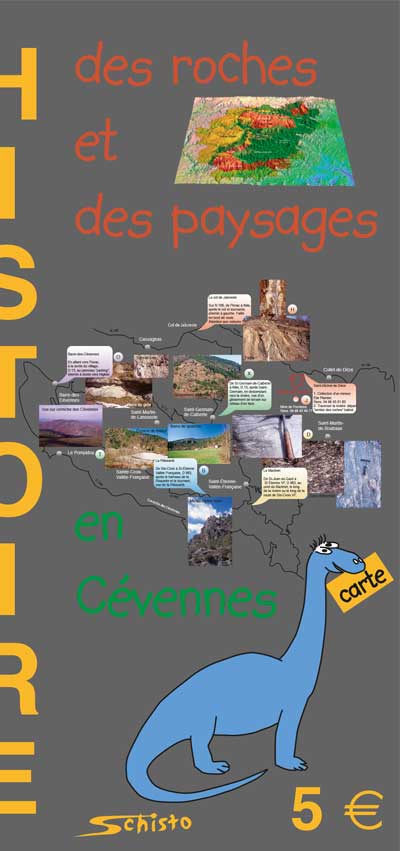 dépliant sur l'histoire des roches et des paysages en cevennes