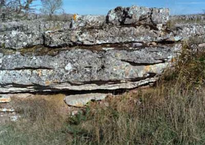 Les calcaires et dolomies du Bathonien.