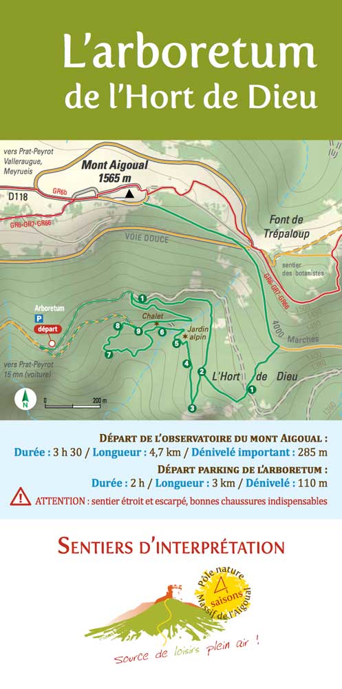 Le sentier de l'arboretum de l'Hort-de-Dieu