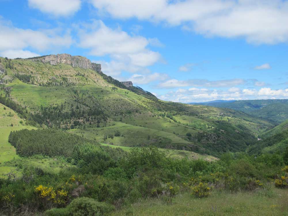 Vue du col du Perjuret sur la vallée du Tarnon vers Fraissinet-de-Fourques