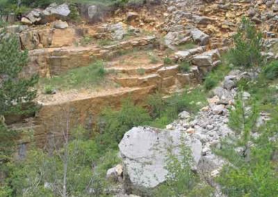La carrière de calcaire à Sainte-Énimie
