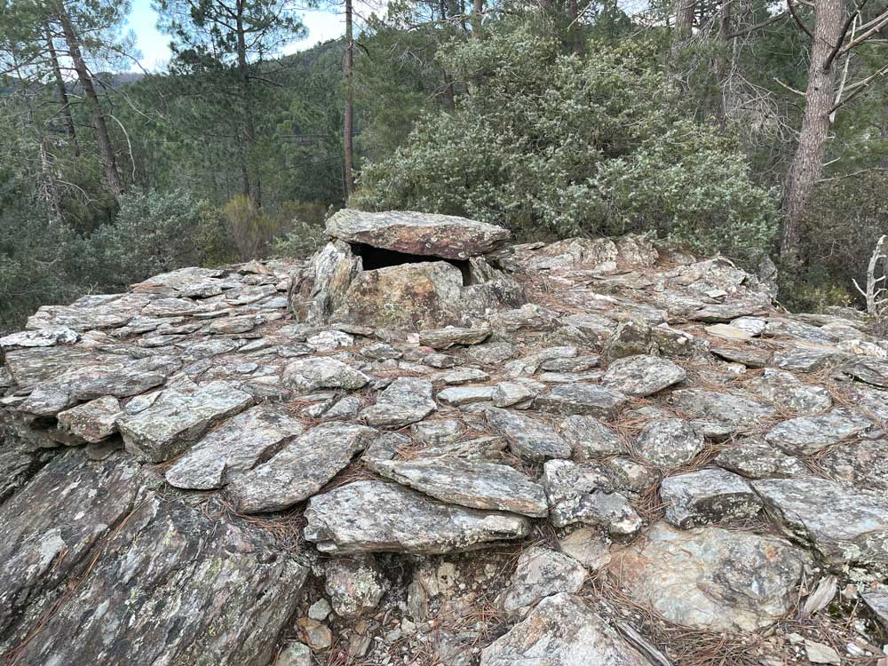 Coffre et tumulus de la nécropole préhistorique de Peyraube (Lamelouze-Soustelle)