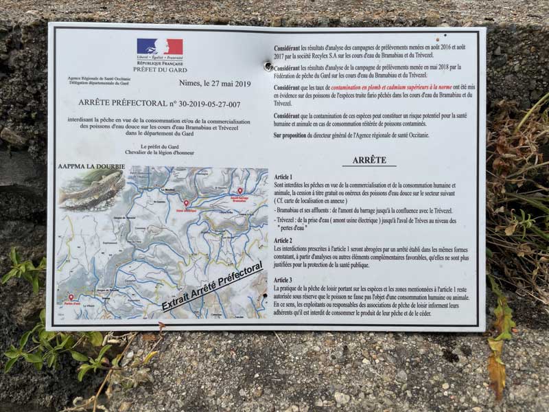 L'arrêté préfectoral 2019 - le Roquet - La Mouline (photo Florence Arnaud)