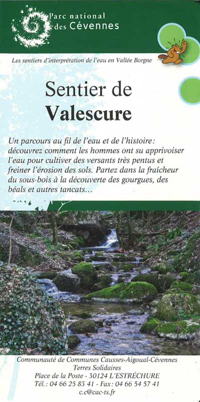 Le sentier de découverte sur la ressource en eau de Valescure à Peyrolles (Gard) réalisé par la communauté de communes Causses-Aigoual-Cévennes Terres solidaires
