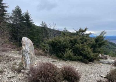 Le menhir en quartz de Claroudens - Voie royale de Fontmort (Saint-Martin-de-Lansuscle - Saint-Germain-de-Calberte)