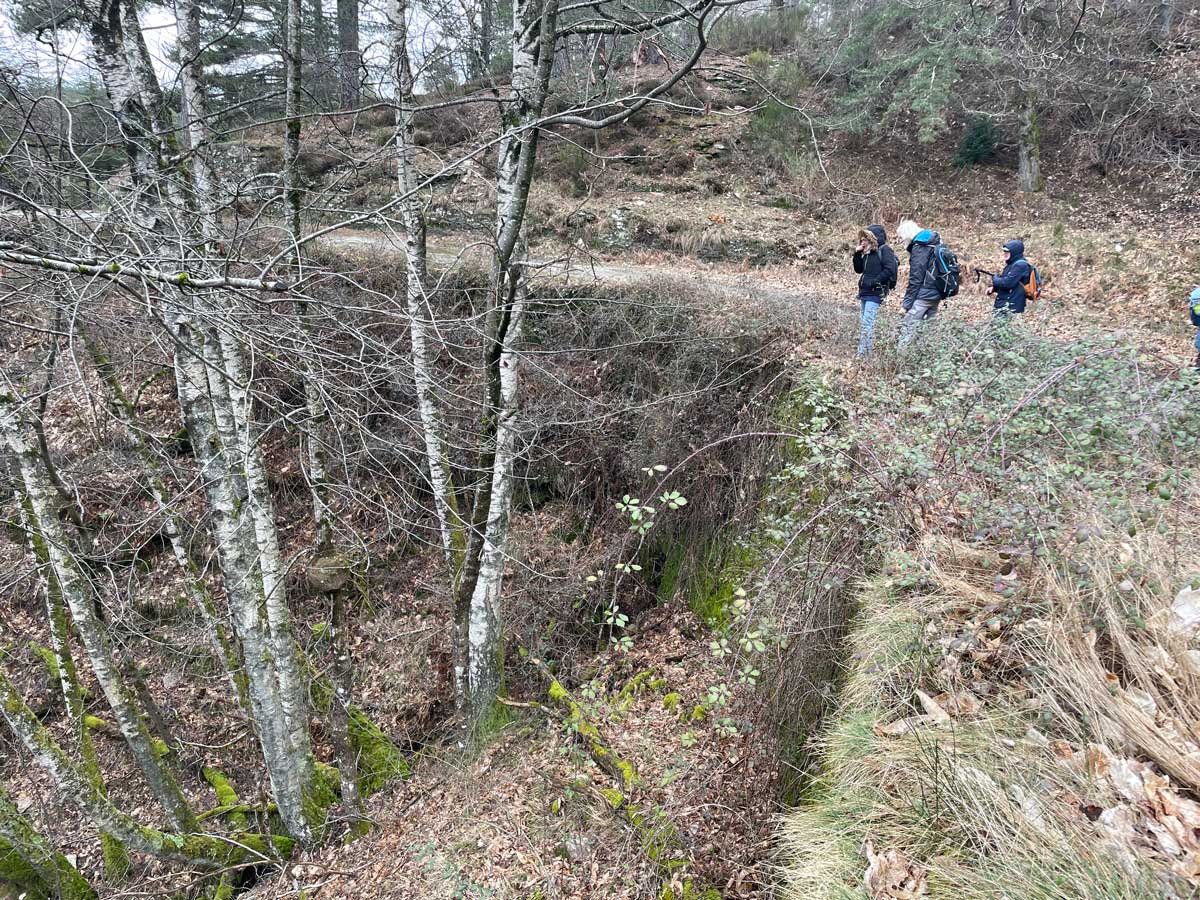 La Voie royale de Fontmort entre le Plan de Fontmort à Saint-Martin-de-Lansuscle et le col de la Pierre plantée à Saint-Germain-de-Calberte